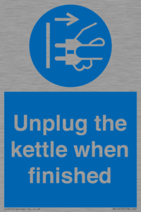 Unplug the kettle when finished
